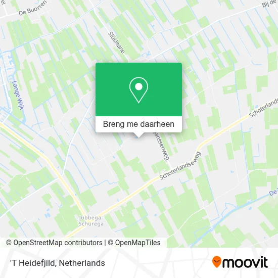 'T Heidefjild kaart