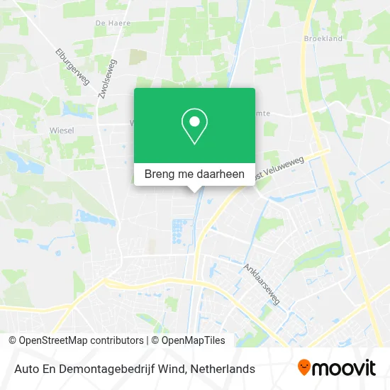 Auto En Demontagebedrijf Wind kaart