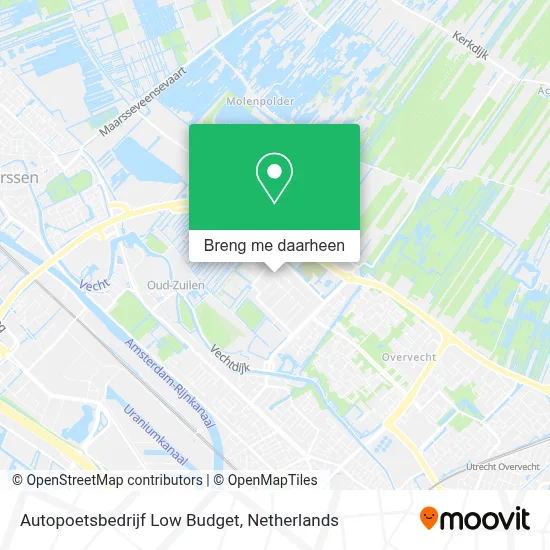Autopoetsbedrijf Low Budget kaart