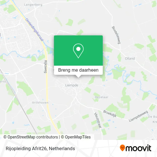Rijopleiding Afrit26 kaart