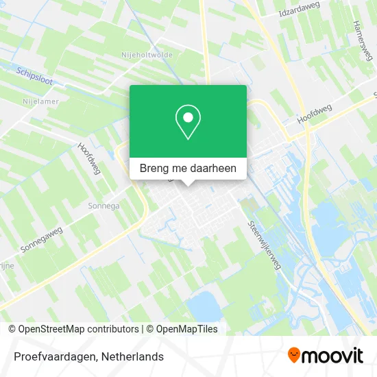 Proefvaardagen kaart
