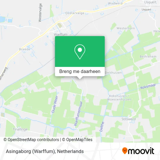 Asingaborg (Warffum) kaart