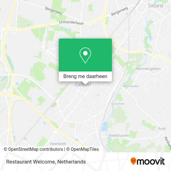 Restaurant Welcome kaart