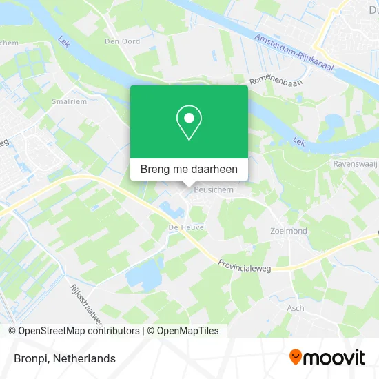 Bronpi kaart