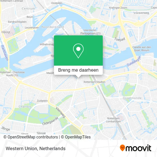 Western Union kaart