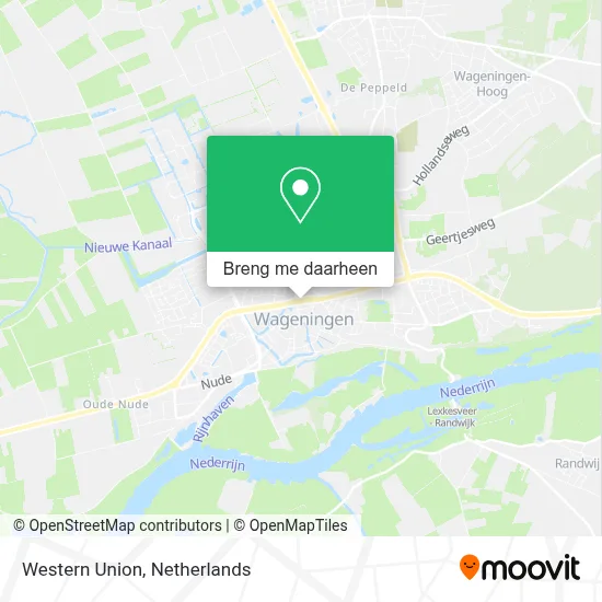 Western Union kaart