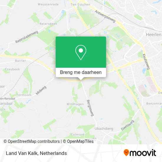 Land Van Kalk kaart