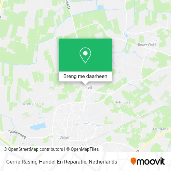 Gerrie Rasing Handel En Reparatie kaart