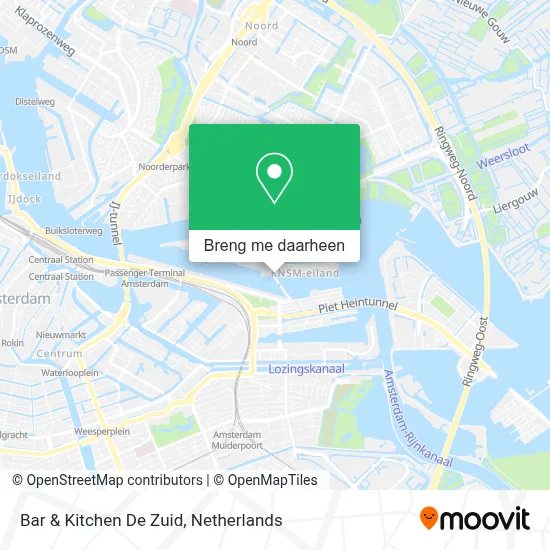 Bar & Kitchen De Zuid kaart