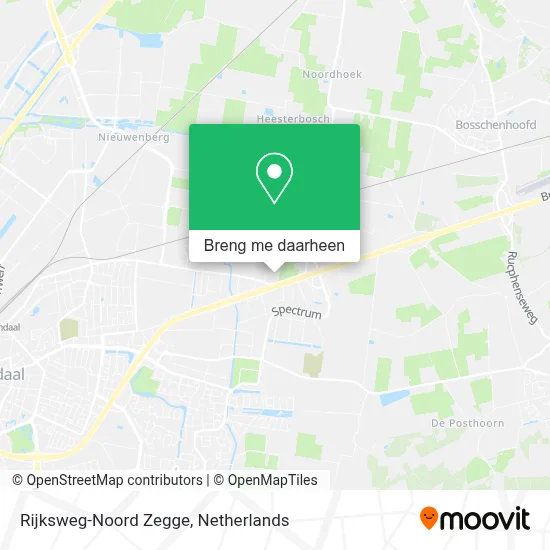 Rijksweg-Noord Zegge kaart