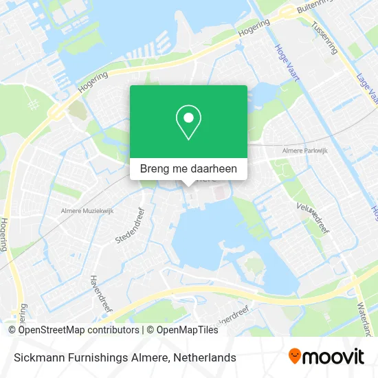 Sickmann Furnishings Almere kaart