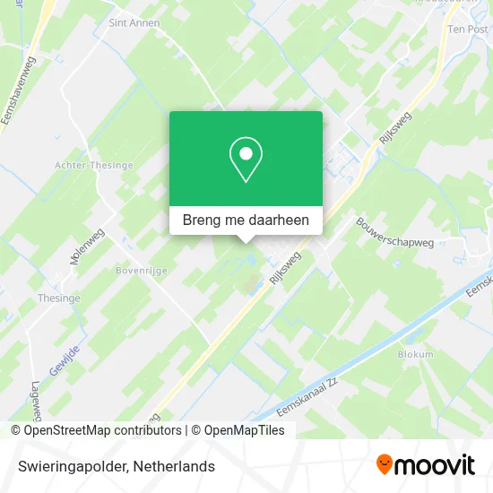 Swieringapolder kaart