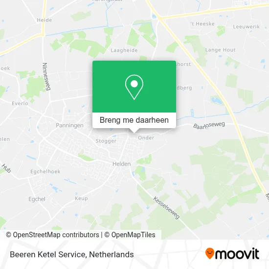 Beeren Ketel Service kaart
