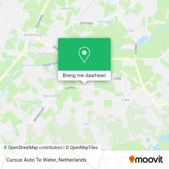 Cursus Auto Te Water kaart