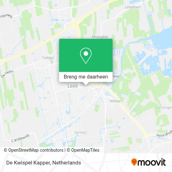 De Kwispel Kapper kaart