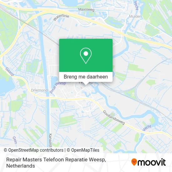 Repair Masters Telefoon Reparatie Weesp kaart