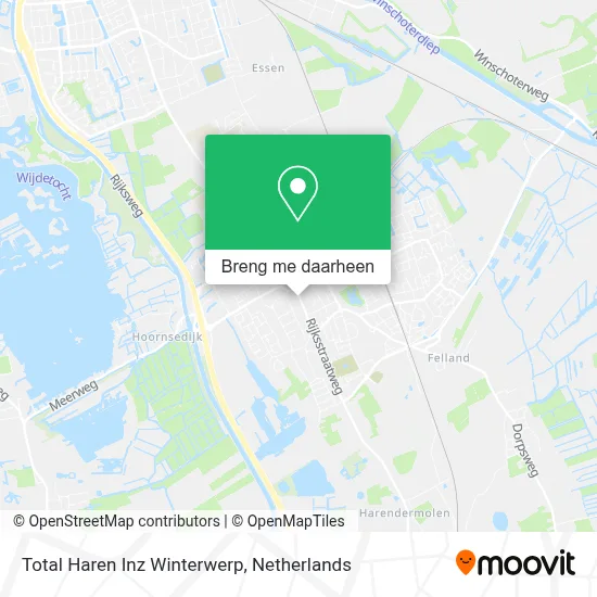 Total Haren Inz Winterwerp kaart