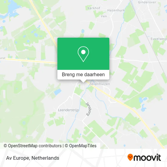 Av Europe kaart