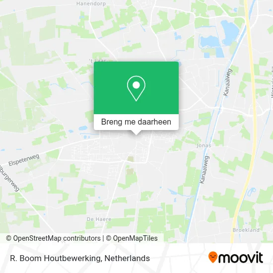 R. Boom Houtbewerking kaart