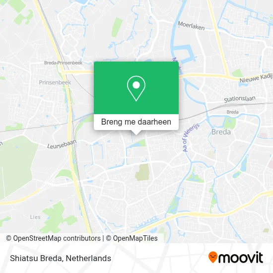 Shiatsu Breda kaart