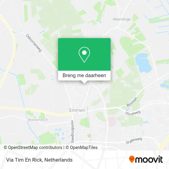Via Tim En Rick kaart