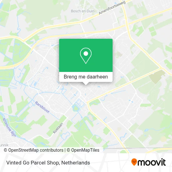 Vinted Go Parcel Shop kaart