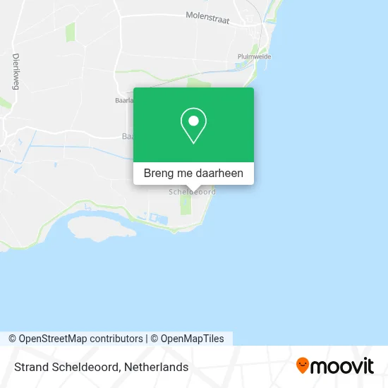 Strand Scheldeoord kaart