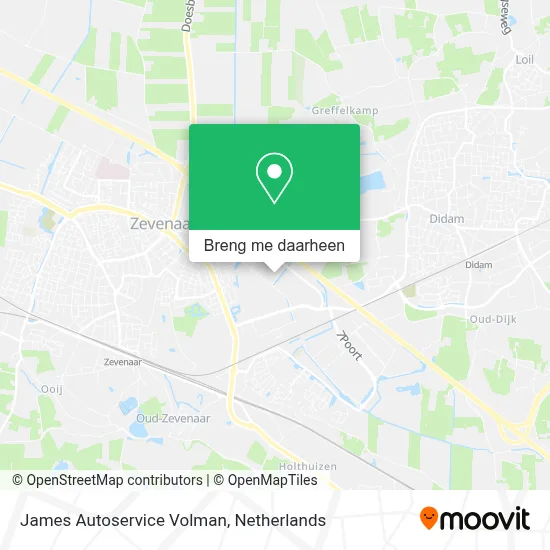 James Autoservice Volman kaart