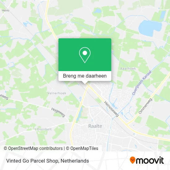 Vinted Go Parcel Shop kaart