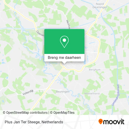 Plus Jan Ter Steege kaart