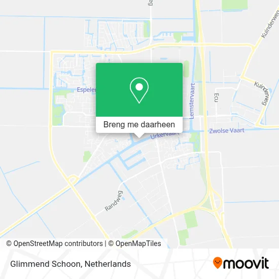 Glimmend Schoon kaart