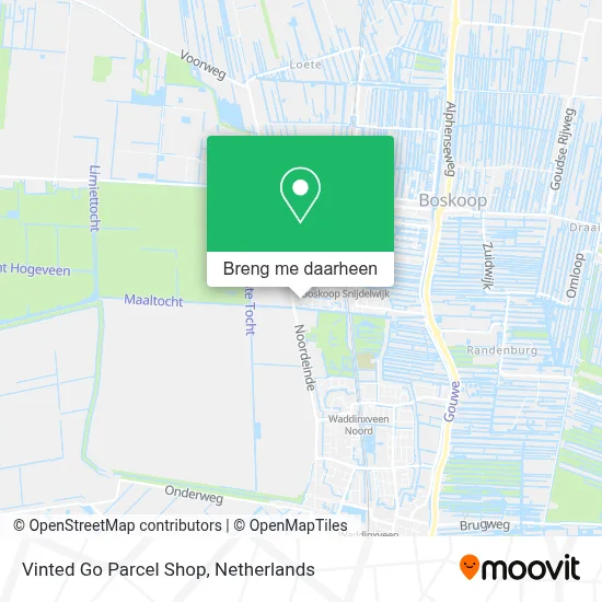 Vinted Go Parcel Shop kaart