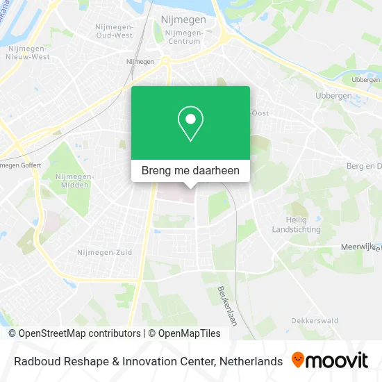 Radboud Reshape & Innovation Center kaart