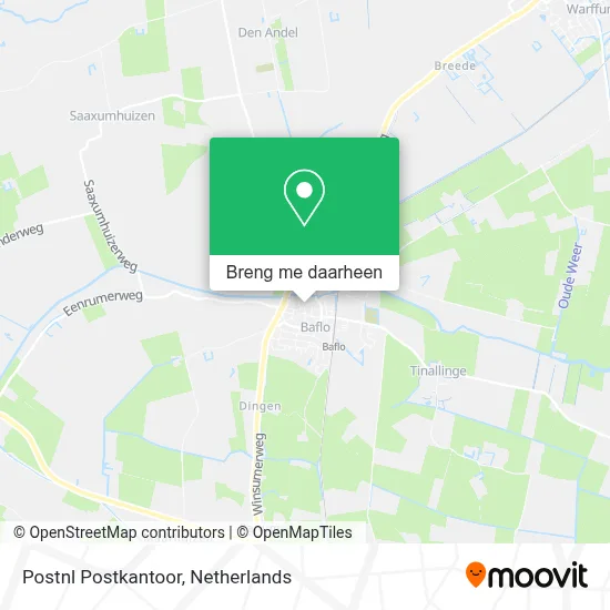 Postnl Postkantoor kaart