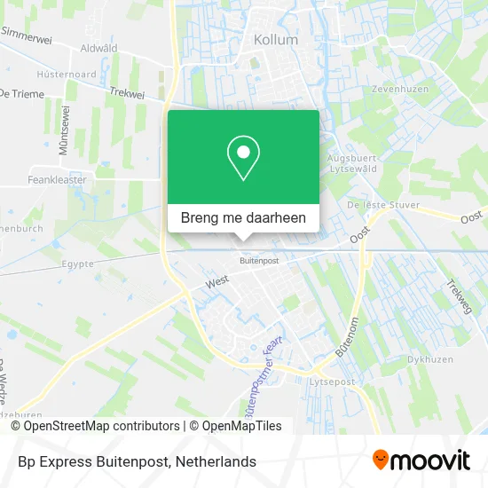Bp Express Buitenpost kaart