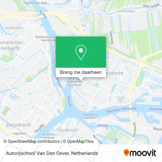 Autorijschool Van Den Oever kaart