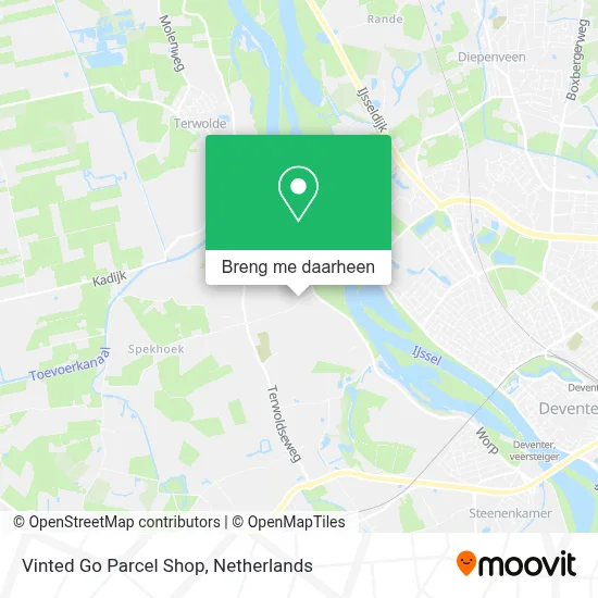 Vinted Go Parcel Shop kaart