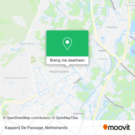 Kapperij De Passage kaart