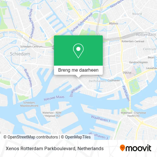 Xenos Rotterdam Parkboulevard kaart
