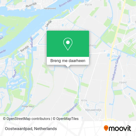 Oostwaardpad kaart