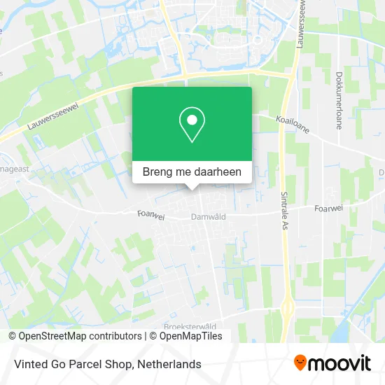 Vinted Go Parcel Shop kaart
