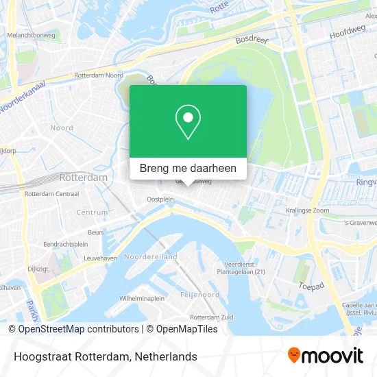 Hoogstraat Rotterdam kaart