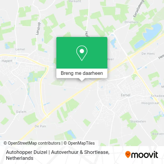 Autohopper Duizel | Autoverhuur & Shortlease kaart