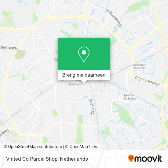 Vinted Go Parcel Shop kaart