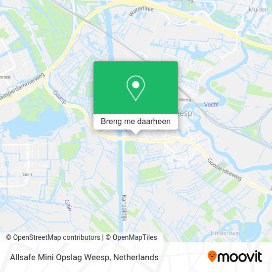 Allsafe Mini Opslag Weesp kaart