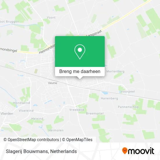 Slagerij Bouwmans kaart