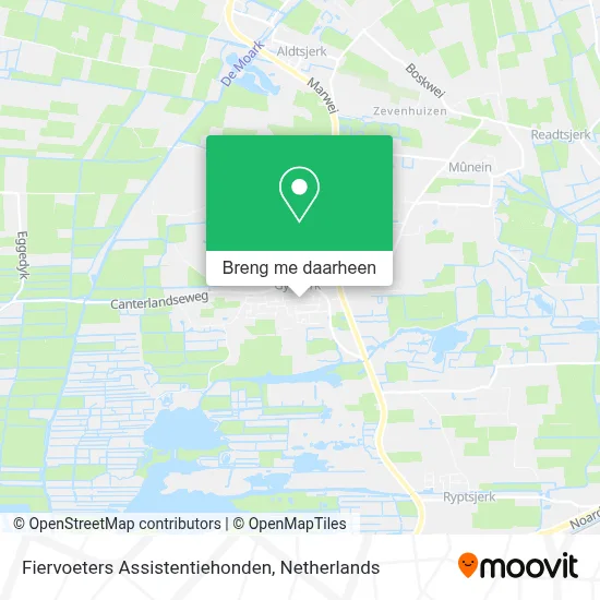 Fiervoeters Assistentiehonden kaart