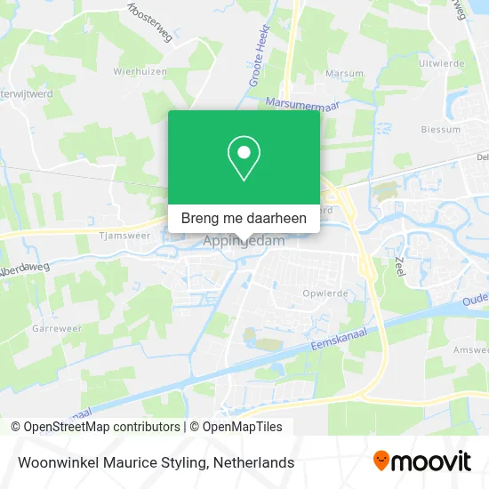 Woonwinkel Maurice Styling kaart
