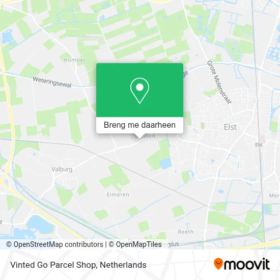 Vinted Go Parcel Shop kaart