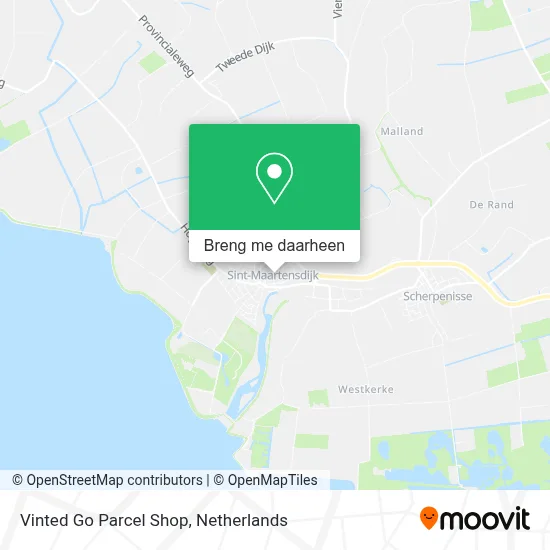 Vinted Go Parcel Shop kaart